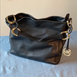 Black Leather Michael Kors Handbag